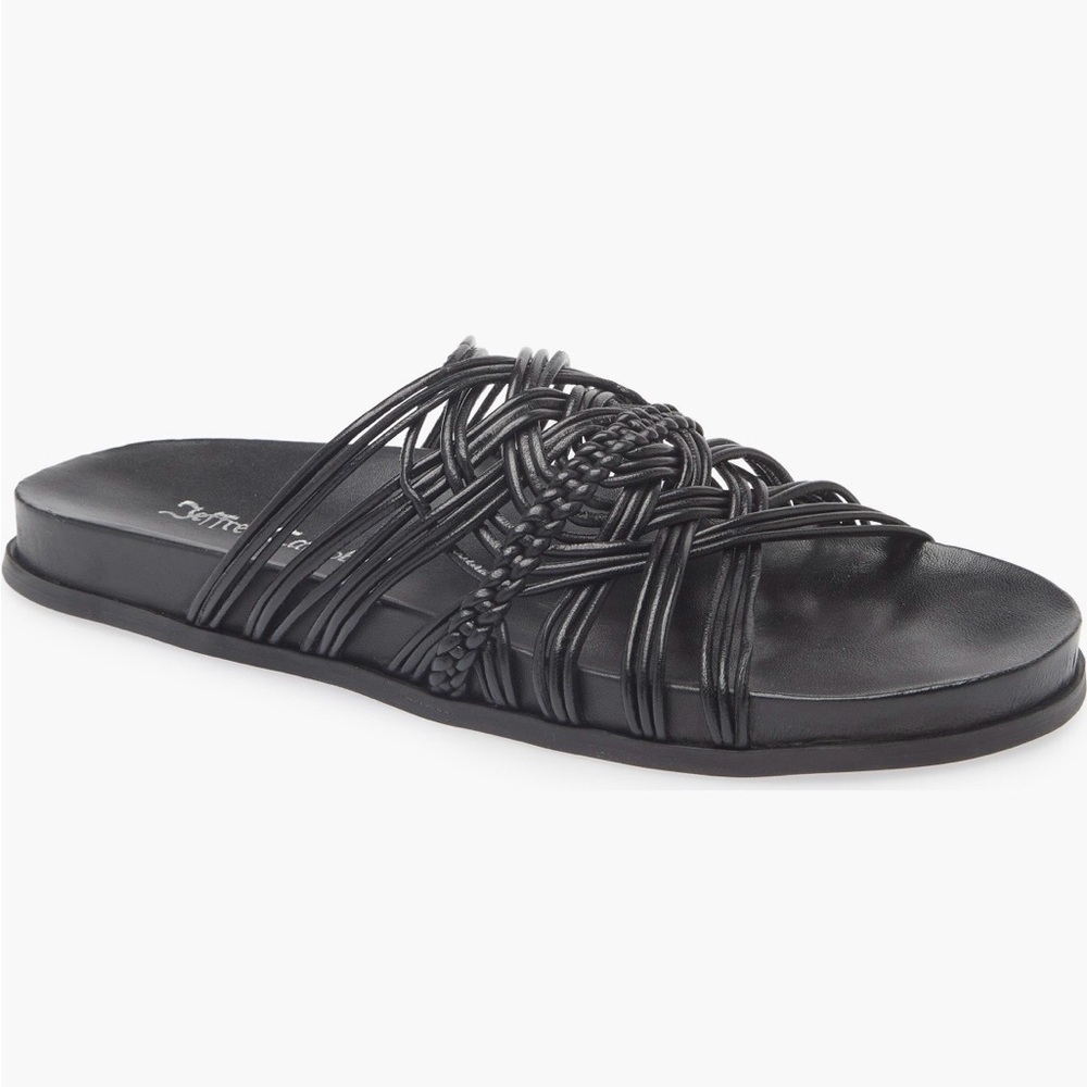 Jeffrey Campbell Intwined Slide Sandal in Black Size 8 NIB